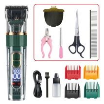 Tondeuse Chien- Tondeuse Chat, Électriques, Silencieuse Tondeuses, usb Rechargeable, Vert