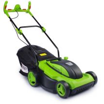 Tondeuse électrique filaire 1800W 38cm 45L réglage central 6 niveaux et en plus equipée pour une fauche particulièrement confortable - de Brast