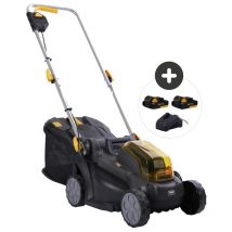 Tondeuse gazon 2 batteries 20V 2Ah lame 33cm bac 35l Texas LMX2033