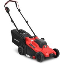 Green Cut - Tondeuse à batterie sans fil 20V GLM200L, 1 batterie 20V 2 ou 4 Ah + 1 chargeur, largeur de coupe 33cm, 5 hauteurs, 3300RPM, panier de