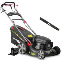 Elem Garden Technic - Tondeuse thermique autotractée 144.3cc - 46cm livrée avec 2 lames + mulching - Gardeo Pro