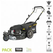 Tondeuse thermique tractée 173 cc 3 roues 4,3cv coupe 51cm mulching TEXAS Premium 5175TR/W