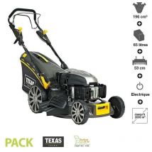Tondeuse thermique tractée 196 cc 4,9cv démarrage électrique 53cm coupe mulching TEXAS Premium 5370TR/WE