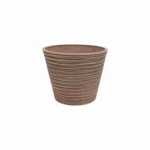 Tondo -Bass -Bassgarten in Tonfaser 34x34x34 cm Ginestra - Tan - Tan
