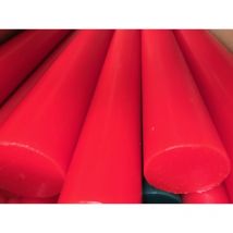 Tondo Poliuretano in Vulkollan Adiprene lunghezza 500mm rosso Sh.A 90 Packaging - 20mm ø x 500mm Sh.A 90