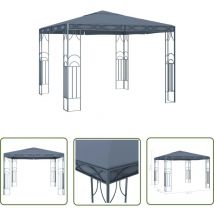 Doc&et² - The Living Store Tonnelle 300 x 300 cm Anthracite - Abri Solaire - Tonnelle Extérieure - Gazebo - Structure Extérieure - Jardin