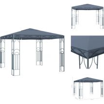Tonnelle 300 x 300 cm Anthracite - Abri Solaire - Tonnelle Extérieure - Gazebo - Structure Extérieure - Jardin