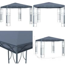 Tonnelle 300 x 300 cm Anthracite - Abri Solaire - Tonnelle Extérieure - Gazebo - Structure Extérieure - Jardin - Home & Living