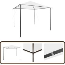 Tonnelle 3x3x2,9 m Blanc 180 g/m² - Tente Extérieure - Tonnelle - Gazebo - Parasol - Abri Jardin