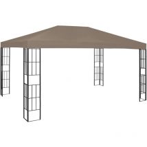 Belvédère 4x3 m Taupe vidaXL