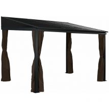 Abri de terrasse aluminium Portland 10x12 gris 288x367x240 - Sojag