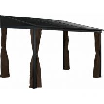 Sojag Abri de terrasse en aluminium Portland 10x14 gris