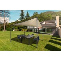 Cazeboo - Tonnelle autoportée cala 3,5x3,5m toile tendue Beige