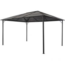 Tonnelle avec toit Aluminium 4x3x2,6 m Noir