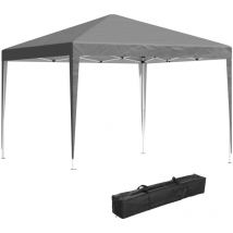 Tonnelle barnum de jardin pliant anti-UV + sac de transport acier Oxford 3 x 3 x 2,55 m gris