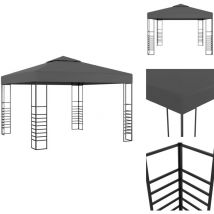 Tonnelle de jardin 3 x 3 m Anthracite - Chapiteau De Jardin - Tonnelle De Jardin - Abri De Jardin - Gazebo - Parasol De Jardin