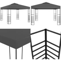 Tonnelle de jardin 3 x 3 m Anthracite - Chapiteau De Jardin - Tonnelle De Jardin - Abri De Jardin - Gazebo - Parasol De Jardin - Home & Living