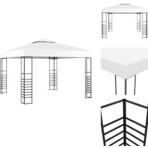 Tonnelle de jardin 3 x 3 m Blanc - Tente De Jardin - Abri Solaire - Tonnelle - Gazebo - Parasol