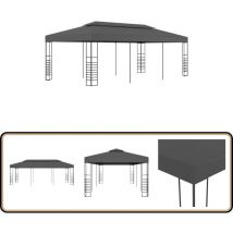 Tonnelle de jardin 3 x 6 m Anthracite - Tente De Jardin - Tonnelle De Jardin - Abri Solaire - Gazebo - Parasol De Jardin