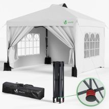 Vounot – Tonnelle De Jardin 3x3m Pop Up Pliable – Imperméable 1200pa – Protection Uv 99% – Structure En Acier – 4 Parois Amovibles