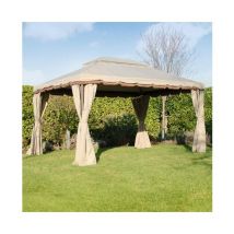 Tonnelle de jardin 4x3 m avec structure en aluminium peint - Lesina