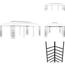 Tonnelle de jardin 6 x 3 m Blanc - Tente De Jardin - Tonnelle De Jardin - Abri Solaire - Gazebo - Parasol De Jardin