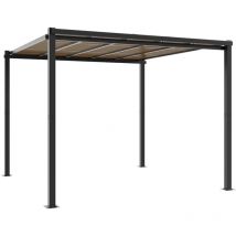 Tonnelle de jardin anthracite 3x3 m aluminium Vidaxl
