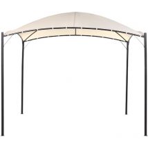 Beliani - Tonnelle de jardin avec Structure en Acier 305 x 305 cm et Toile Beige Vomero