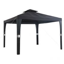 Beau Rivage - Tonnelle de jardin lilas coloris noir