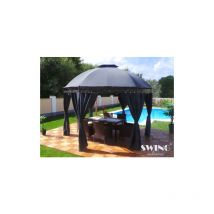 Swing&harmonie - Tonnelle de jardin ronde anthracite