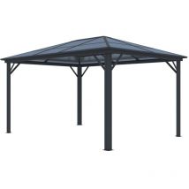 Vente-unique - Tonnelle gazebo en aluminium 3 x 3,95 m - 11,8 m² - radela