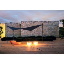 Homemaison - Tonnelle Papillon Gris Anthracite 3.5x3.5 M