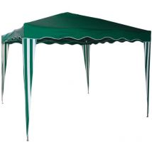 Dema - Tonnelle / Pavillon pliable en aluminium vert 300 x 300 x 260 cm