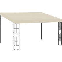 Design In - Tonnelle,Pergola de jardin,Belvédère mural 3x4 m Crème Tissu CFW25269