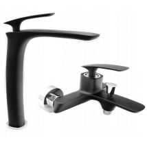 Tony Noir Mitigeur De Lavabo + Mitigeur De Bain