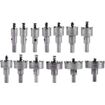 Tonysa - 13 pcs Scies Cloches -Fraise Métal -Foret en Alliage - Coffret Multi-dents en Acier Inoxydable Métal Foret Perçage Trou Allié en Alliage de