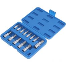 13 Pcs Torx Bit Socket Set H2-14 Acier Clés à Douille Hexagonal Torx Socket Shank Tool Tournevis Bit Set,Torx male H2 H2.5 H3 H4 H5 H5.5 H6 H7 H8 H9