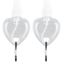 Tonysa - 2 pcs 50 ml de botellas de llavero de viaje portátil plástico transparente de fugas de fugas recargadoras vacío recipiente para la mano para
