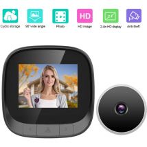 TONYSA 2.4in Smart Door Viewer TFT LCD Screen Display 0.3MP 90° Wide Angle Camera Photo Recording Smart Door Accessories Fonction de Stockage