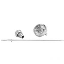 Tonysa - 3 pièces accessoire de pointe d'aiguille de buse de capuchon d'air en acier inoxydable adapté au pistolet de pulvérisation pneumatique W-101