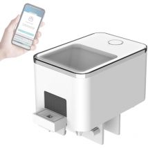 TONYSA Alimentador automático inteligente con temporizador WiFi para acuario de peces de colores, 100 ml de gran capacidad, control por aplicación