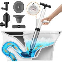 Topiky - tonysa Déboucheur de Canalisations pour Toilettes, Manuel Pompe à Air Comprimé pour Tuyaux de Drainage Outils de Dragage pour égout, évier