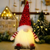 Décorations de Nains d'elfe Faites à la Main - Figurine scandinave Nordique en Peluche Elfe de Noël avec Clochette - Décoration De Noel Et Décoration