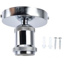 Douille de lampe vintage E26 E27 avec accessoires pour cuisine, chambre à coucher, salon 100-240VSilver - Tonysa