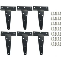 Heavy Door Hinge, 5 Inch Door Hinge, Black t Hinge, Stainless Steel Flat Hinge, Iron Door Hinges, Heavy Duty Hinges for Doors, Windows, Sheds - Tonysa