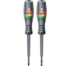 Tonysa - Jeu de tournevis isolés pour électricien professionnel, jeu de tournevis à fente et cruciforme , lot de 2 pièces