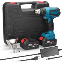 TONYSA Kit de pistola de calor, pistola de aire caliente con estuche de herramientas, con 3 boquillas, ideal para quitar pintura, soldar, encoger