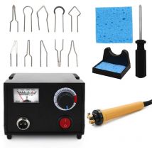 Kit para pirograbado, máquina para pirograbado, control de temperatura ajustable, kit para pirograbado con pantalla digital para soldar, grabar,