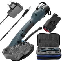 Tonysa - Máquina para alicatar de 12 v, vibrador manual para alicatar con 2 baterías, 10 velocidades ajustables, vibrador para alicatar con capacidad