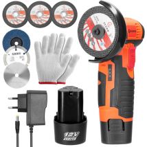 Tonysa - Mini Meuleuse d'angle Sans Fil, Outil de meulage électrique 19500 tr/min, broyeur portable pour couper l'acier de pierre de bois de pierre